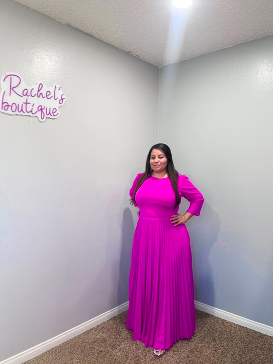 Vestido Noemí plisado.