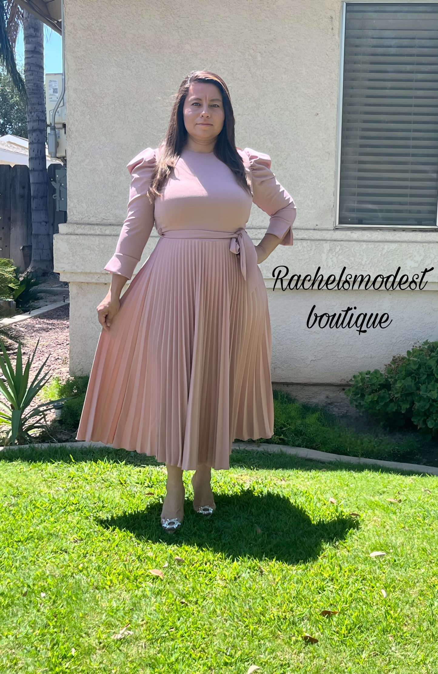 MAUVE MIDI DRESS