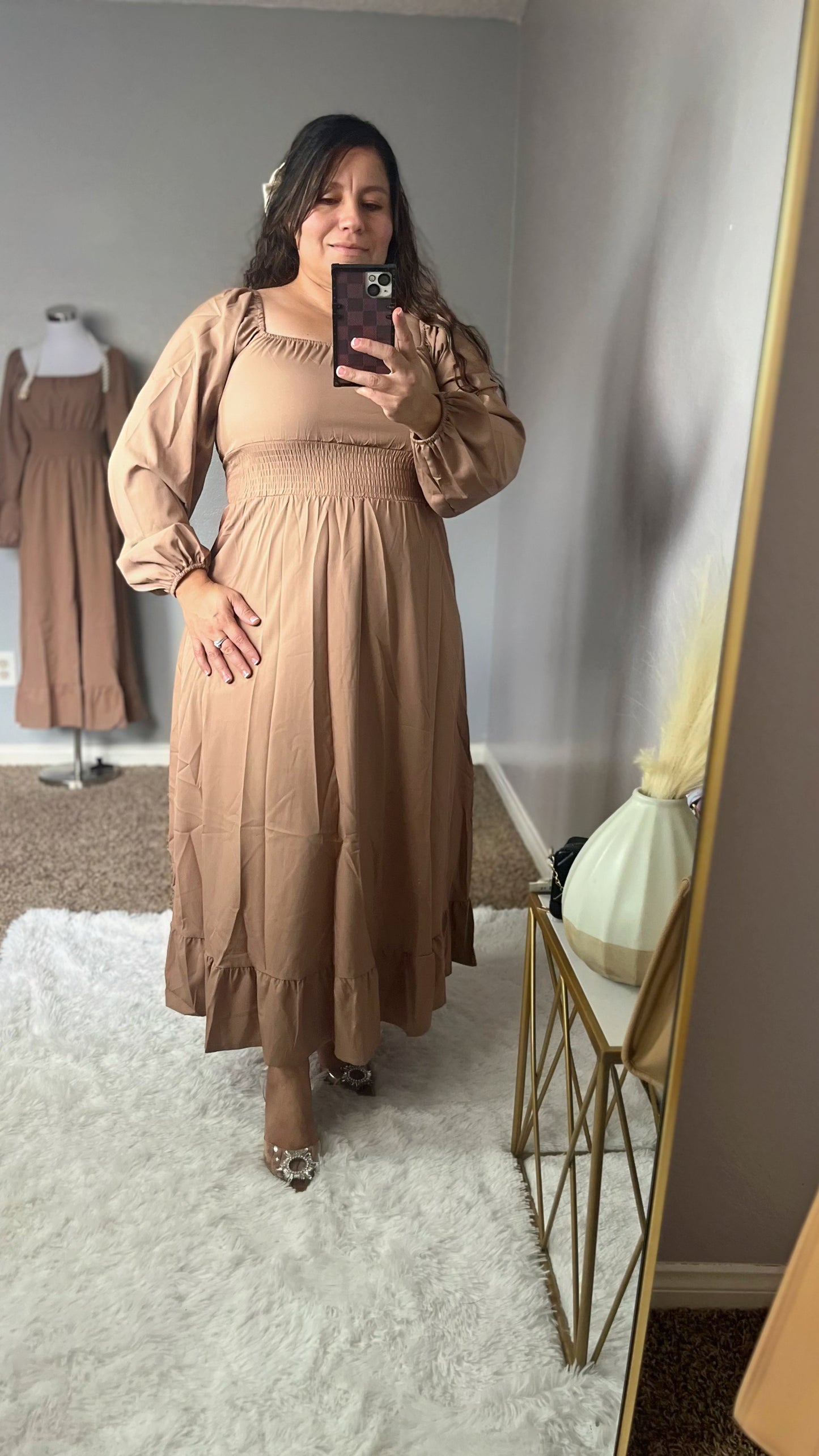 BROWN MAXI DRESS