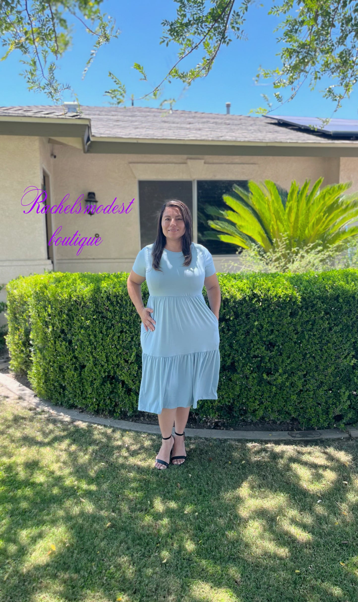 PATRICIA BLUE MIDI DRESS