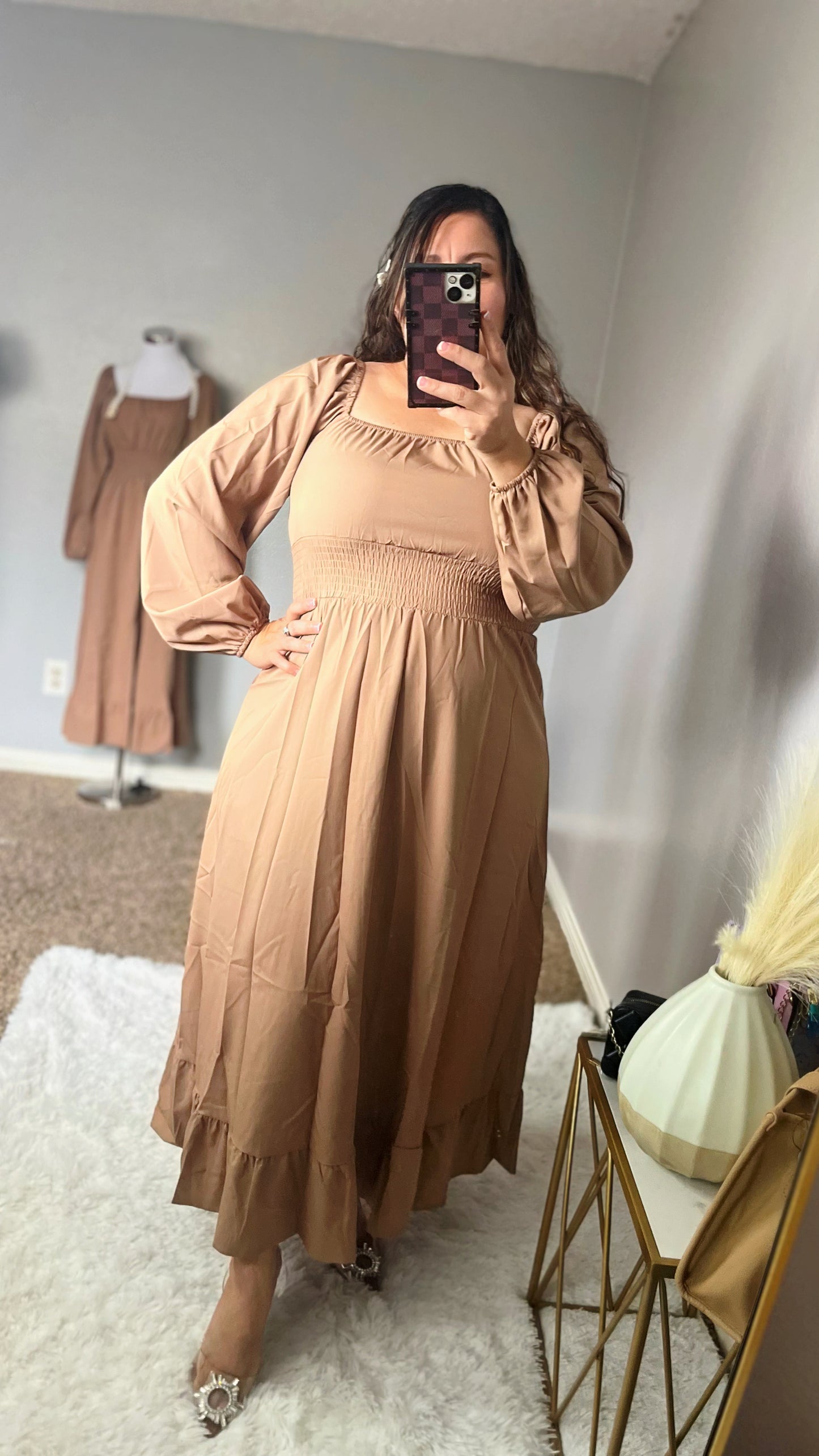 BROWN MAXI DRESS