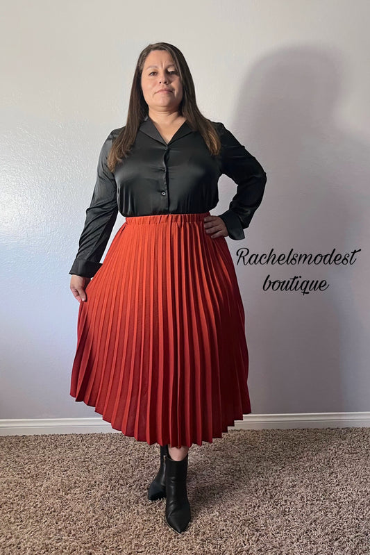 TERRACOTA MIDI SKIRT